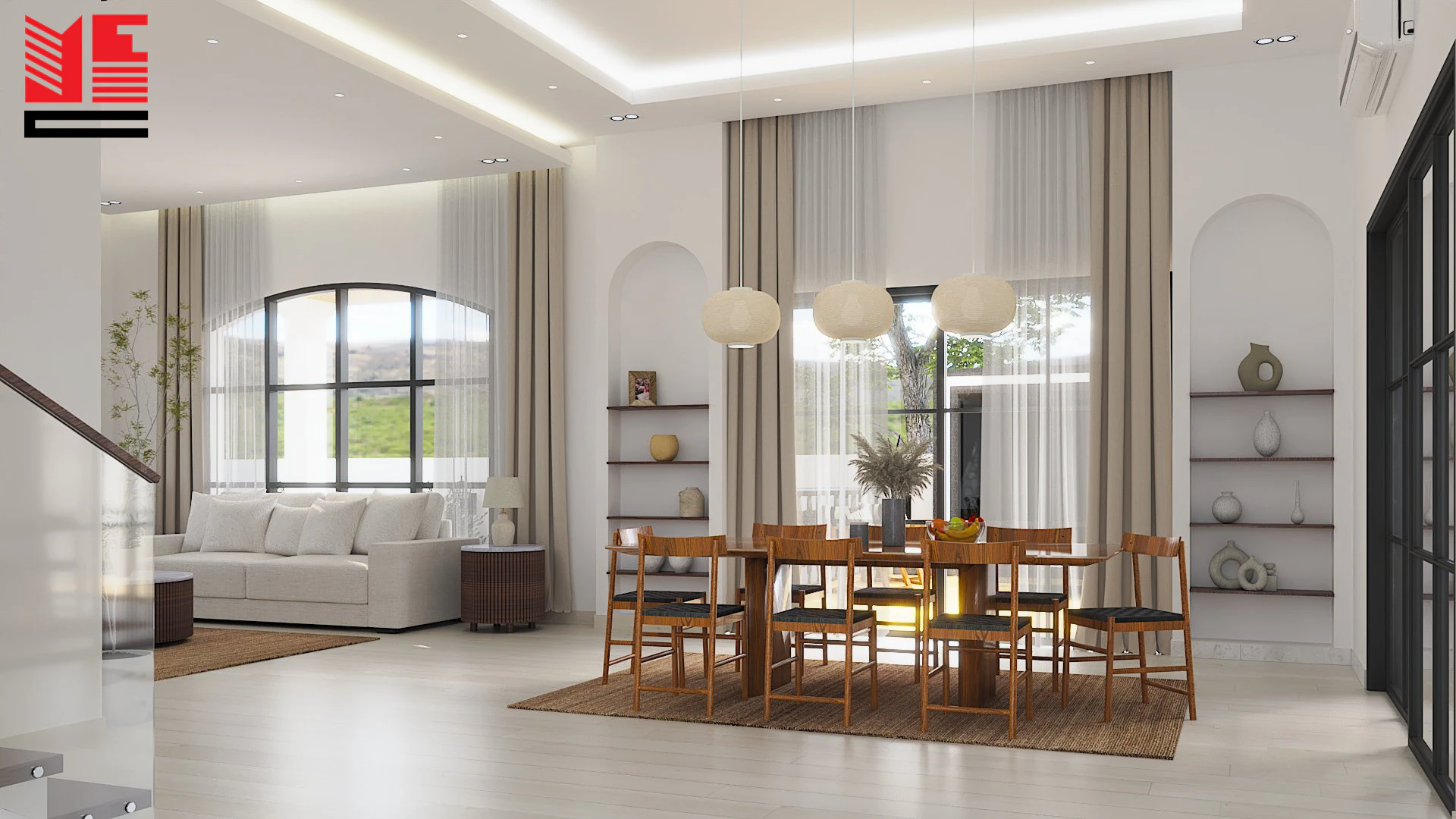 تصميم داخلي سكني مشرق — منظر ٤
