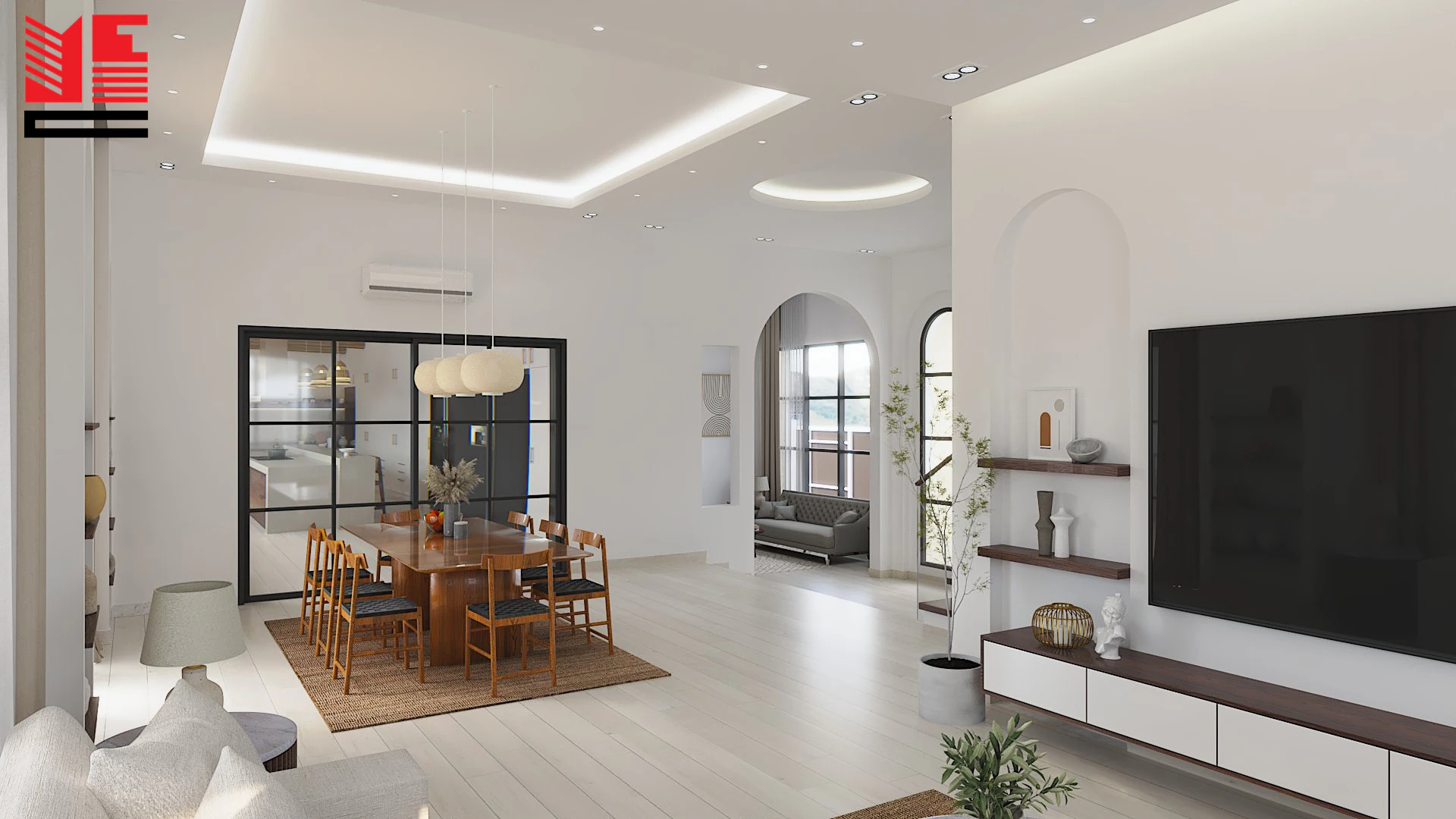 تصميم داخلي سكني مشرق — منظر ٣
