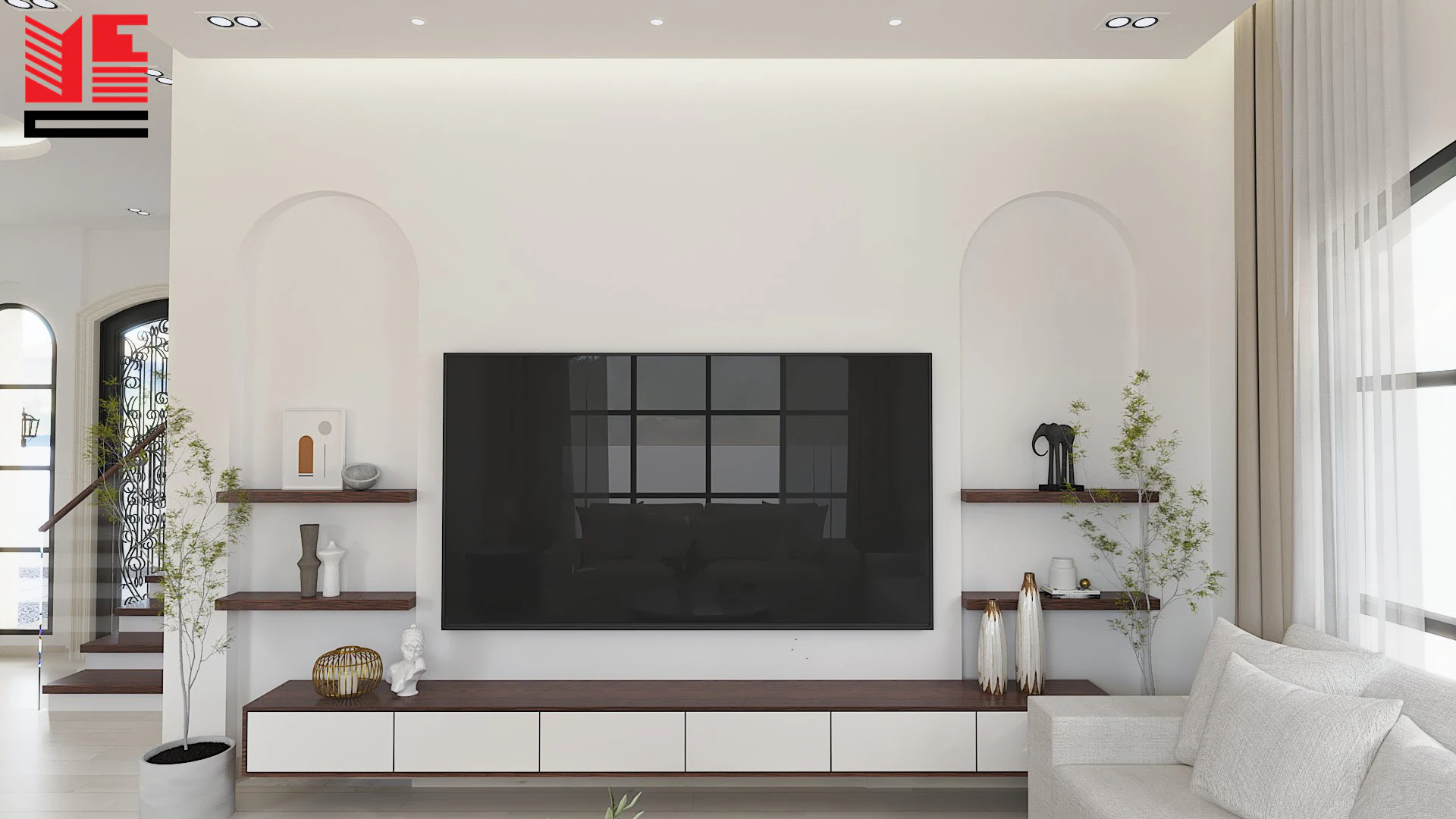 تصميم داخلي سكني مشرق — منظر ٢