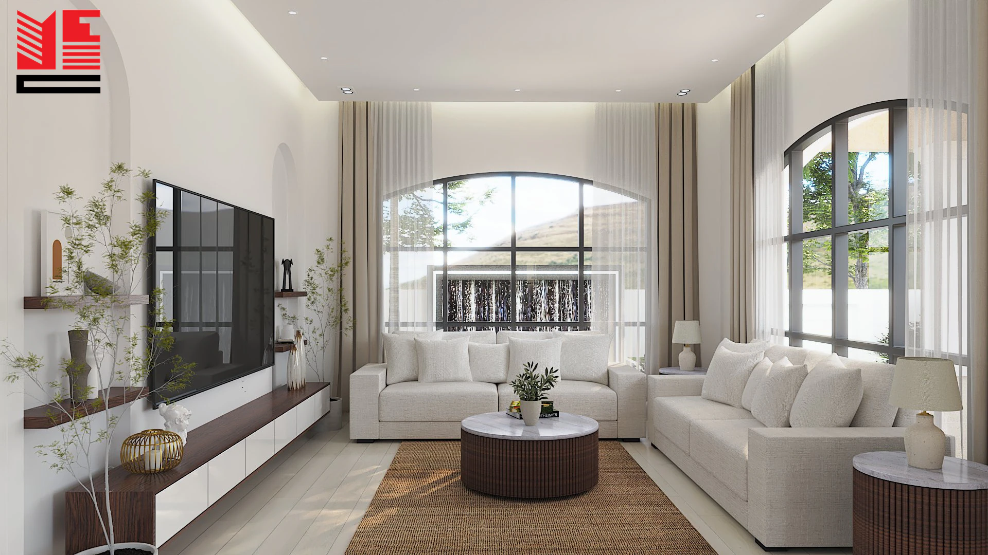 تصميم داخلي سكني مشرق — منظر 1