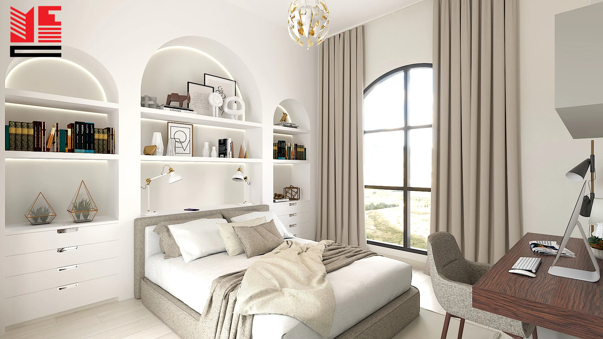 تصميم داخلي سكني مشرق — منظر ٣٨