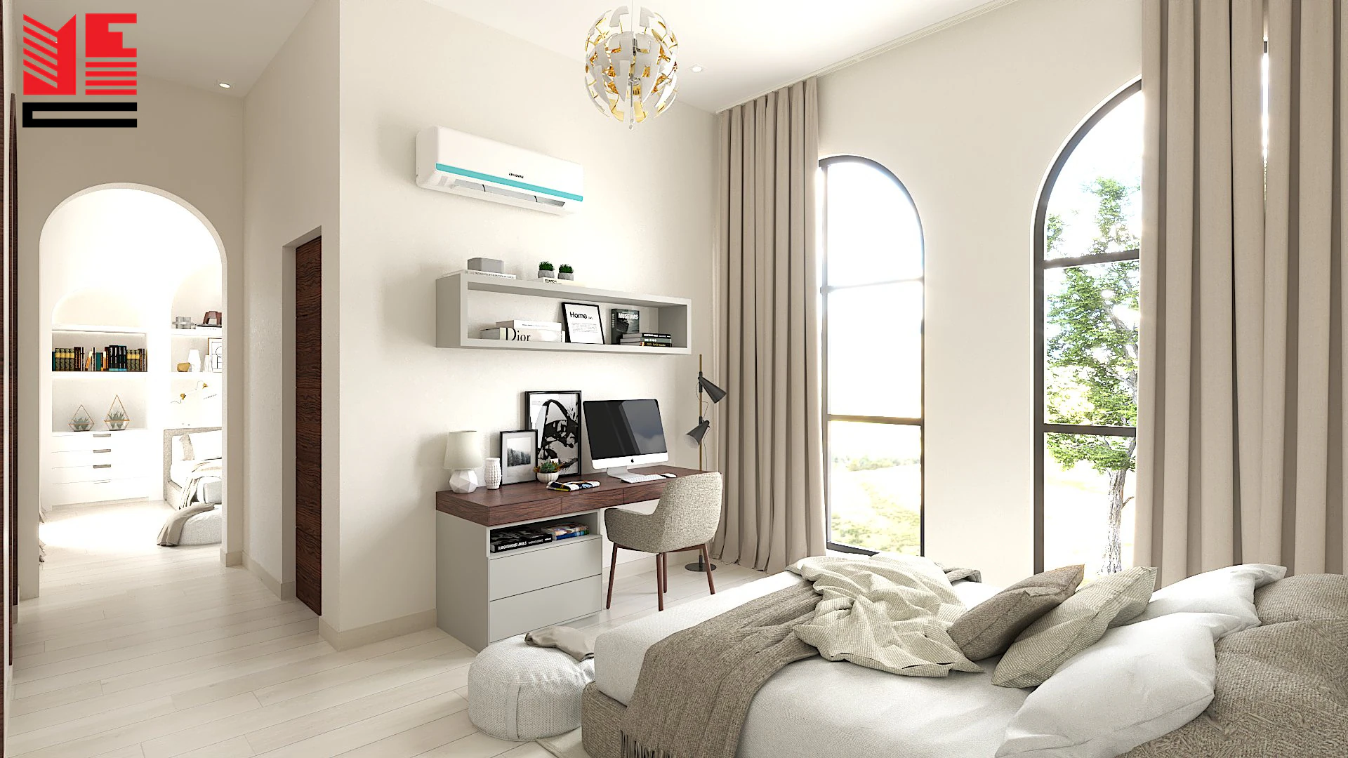 تصميم داخلي سكني مشرق — منظر ٣٧