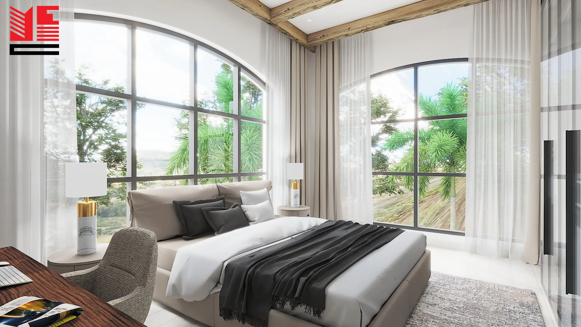 تصميم داخلي سكني مشرق — منظر ٣٤