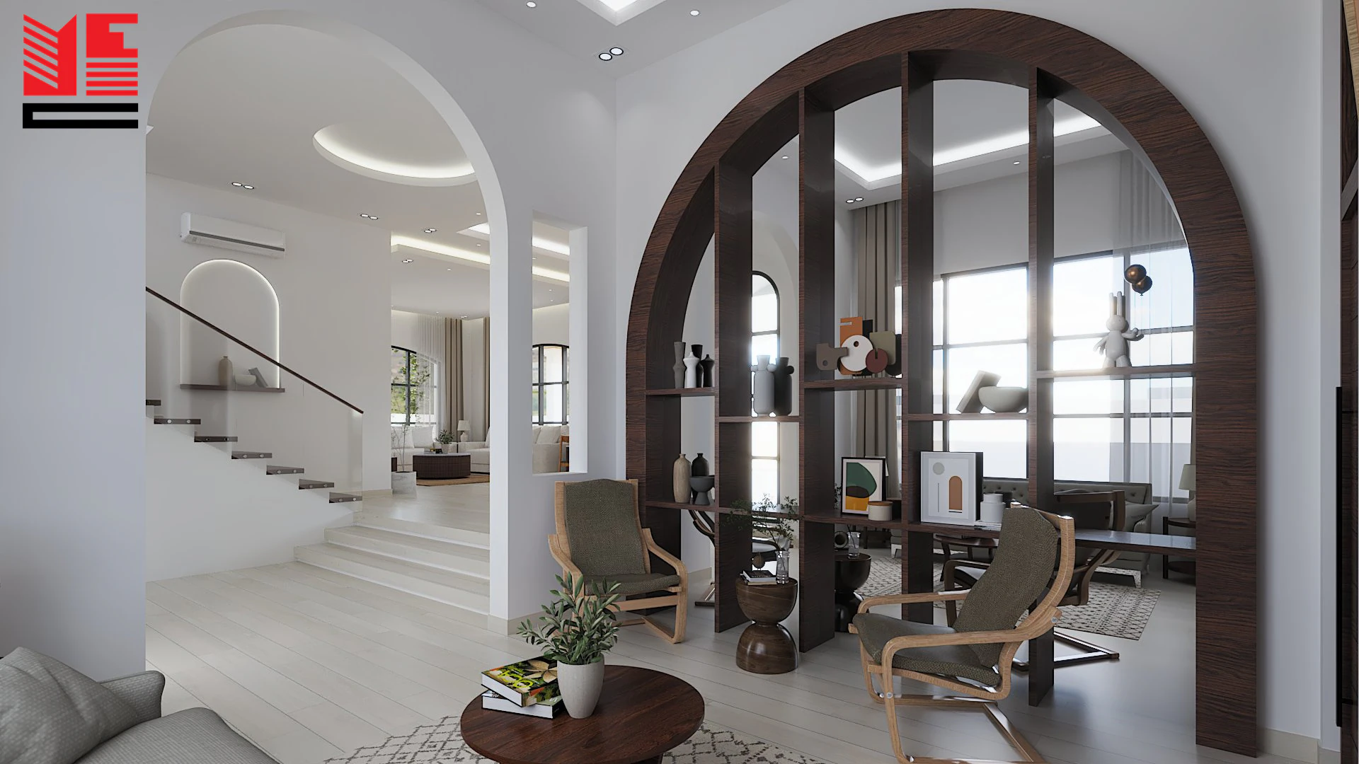 تصميم داخلي سكني مشرق — منظر ٣٢