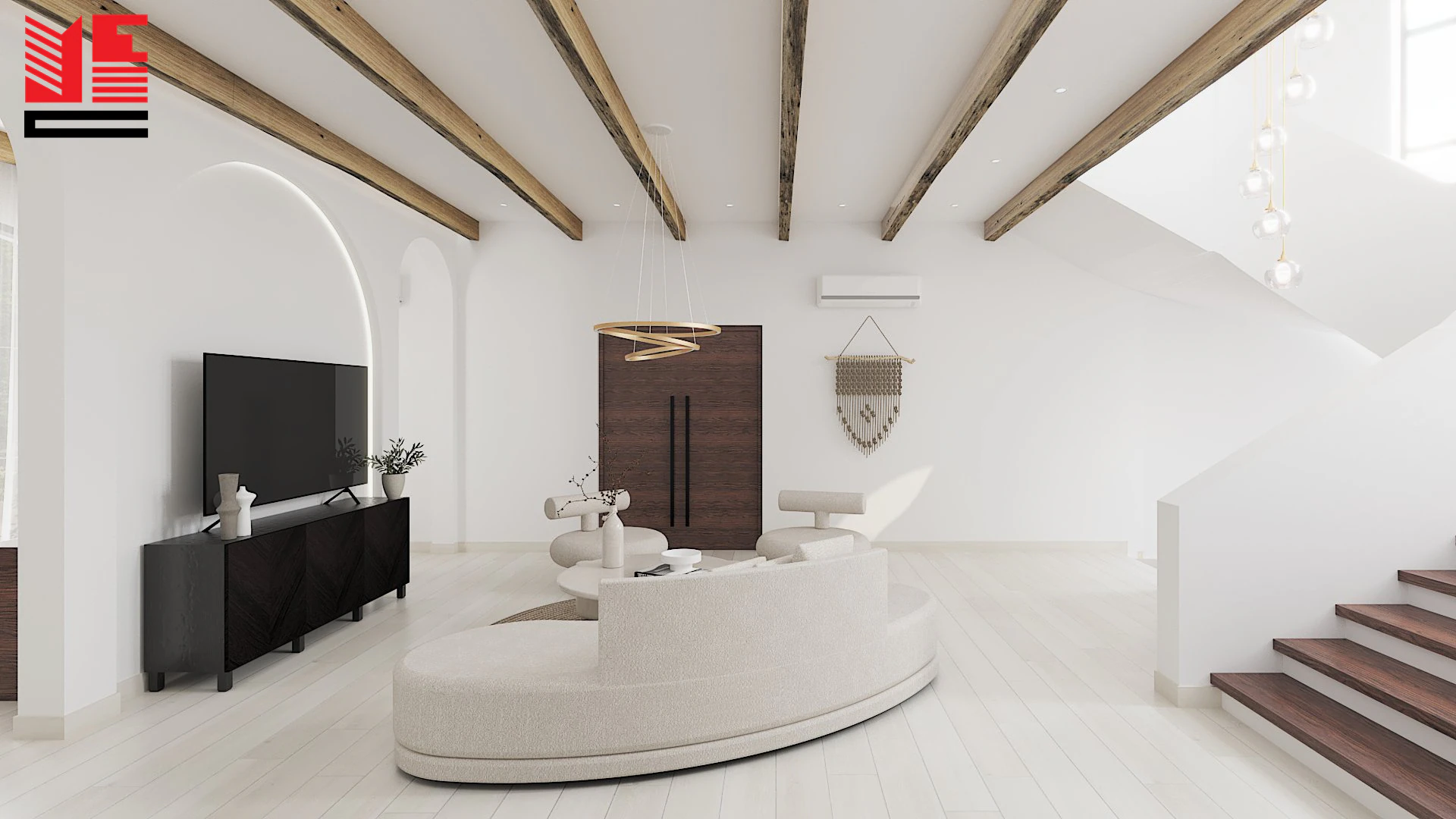 تصميم داخلي سكني مشرق — منظر ٢٨