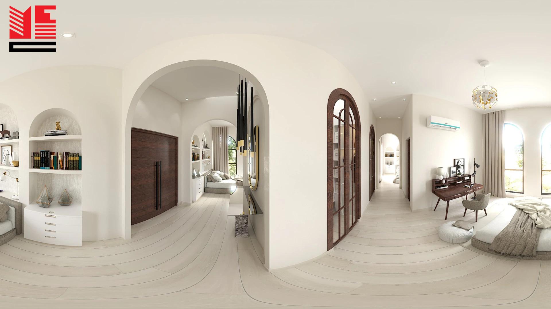 تصميم داخلي سكني مشرق — منظر ٢٢