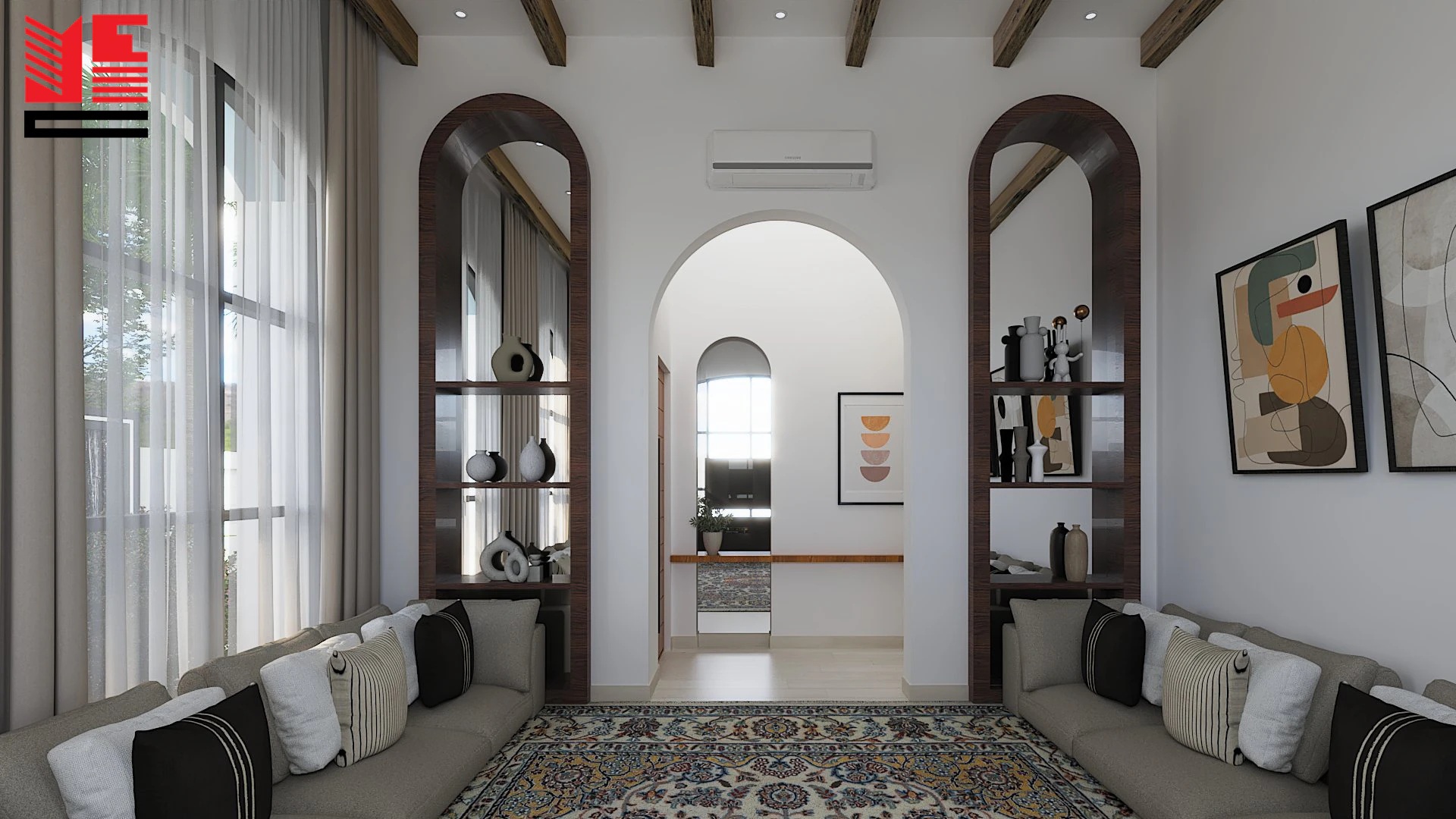 تصميم داخلي سكني مشرق — منظر ١٤