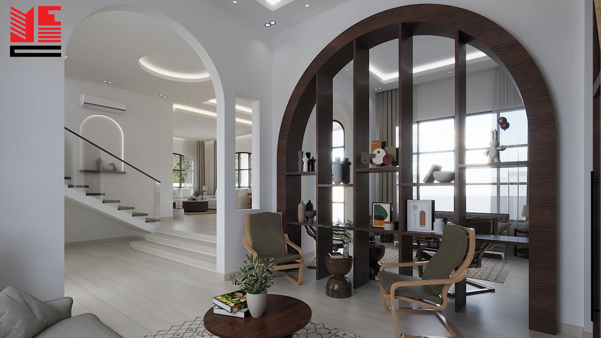 تصميم داخلي سكني مشرق — منظر ١١