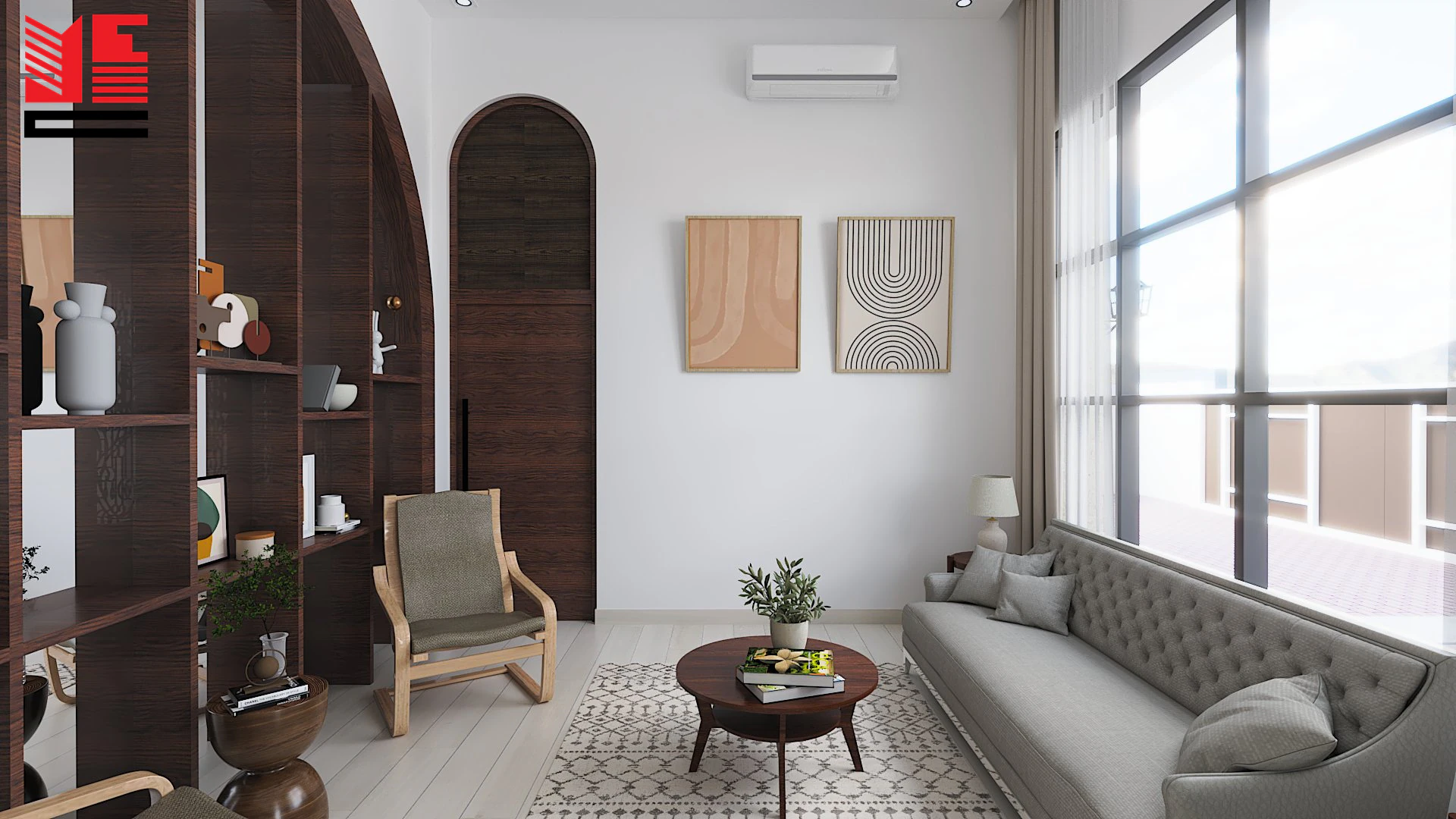 تصميم داخلي سكني مشرق — منظر ٨