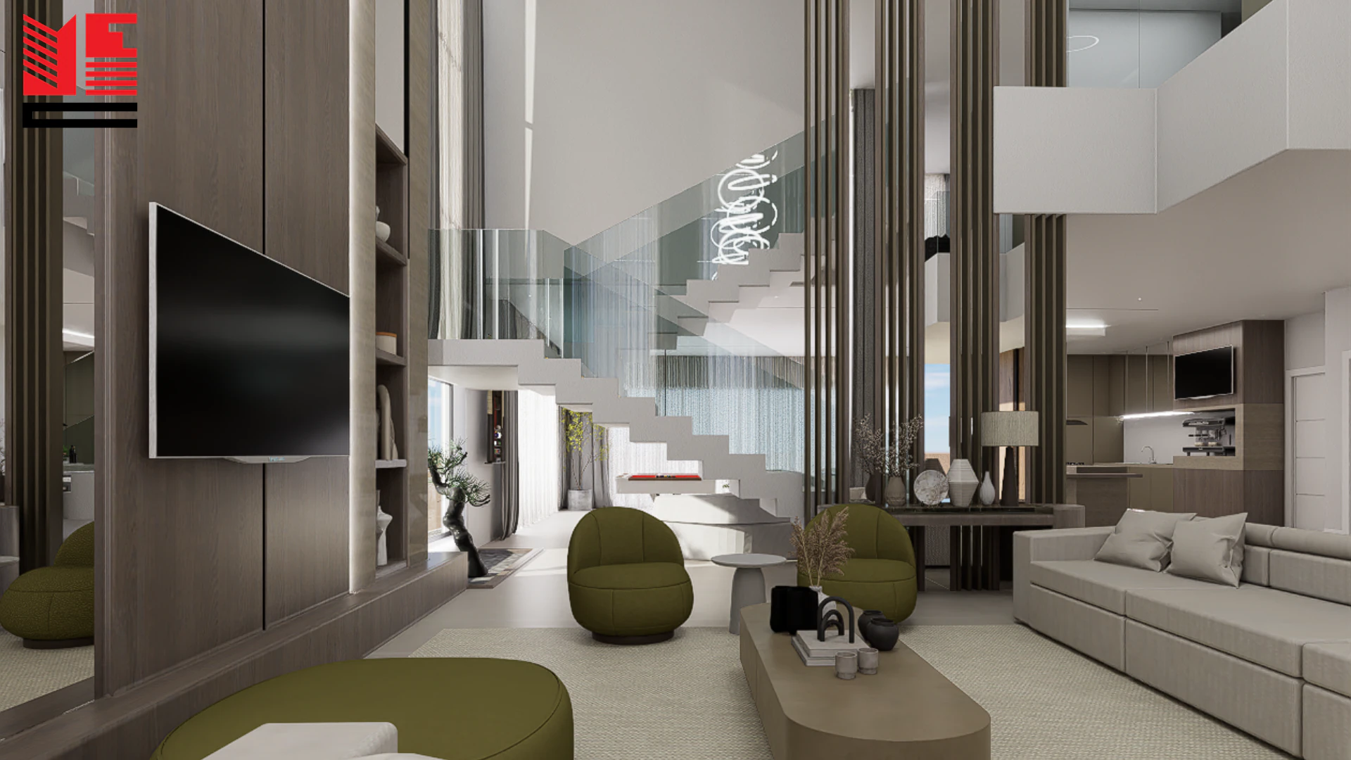 تصميم داخلي سكني معاصر — منظر ١٠