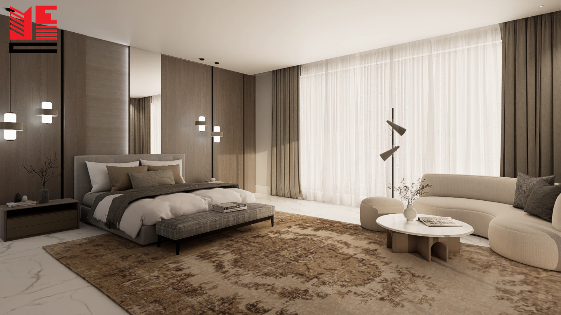 تصميم داخلي سكني معاصر — منظر ٤