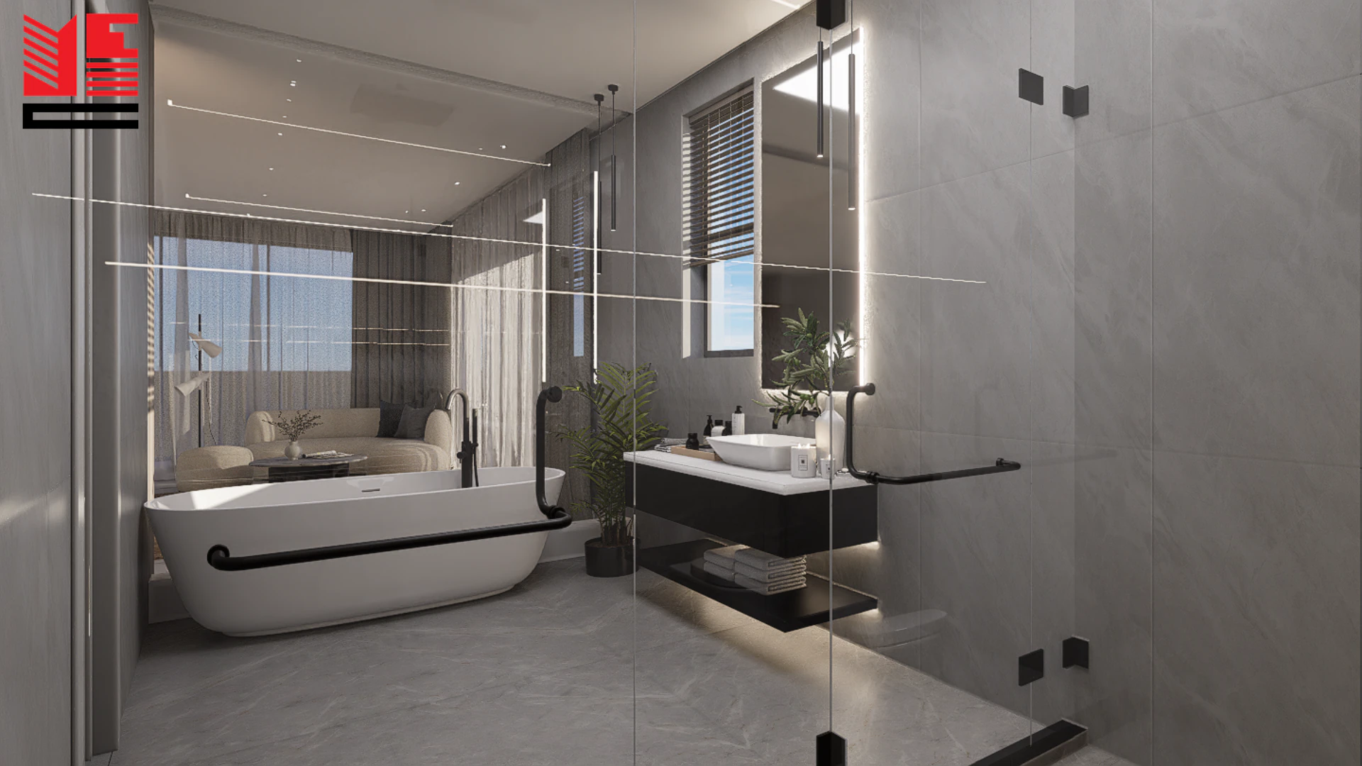 تصميم داخلي سكني معاصر — منظر ١