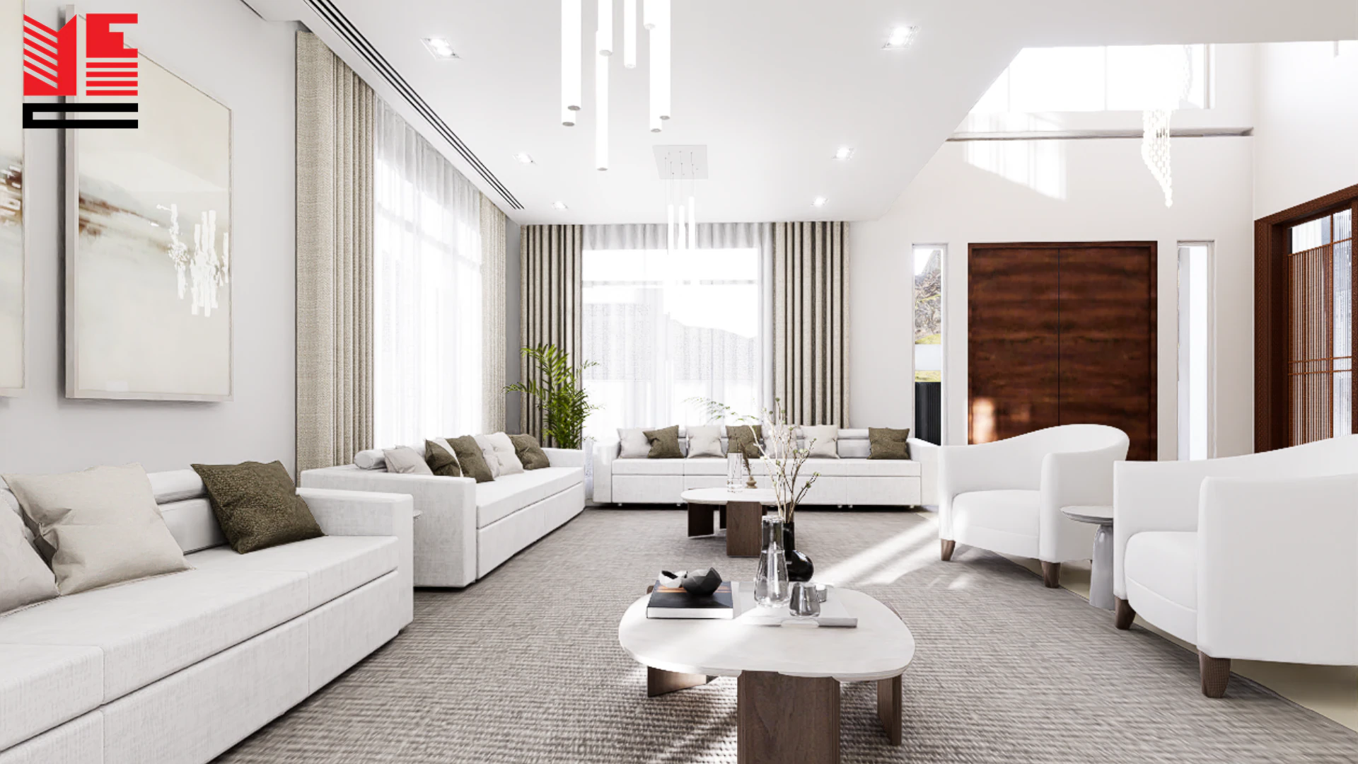 Residence Interiors in Light Tones — project view 16