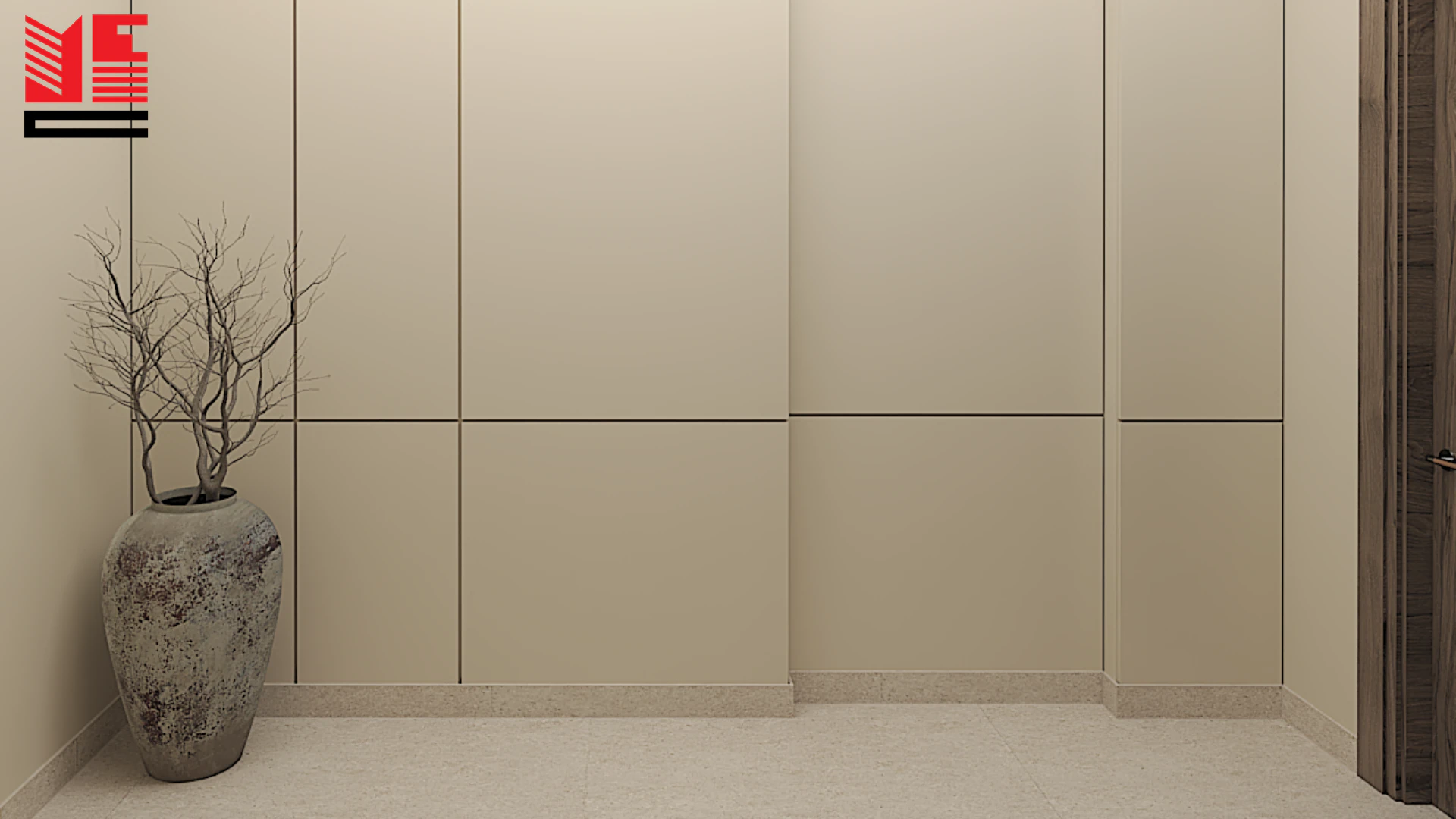 تصميم داخلي سكني بألوان محايدة دافئة — منظر ٣٤