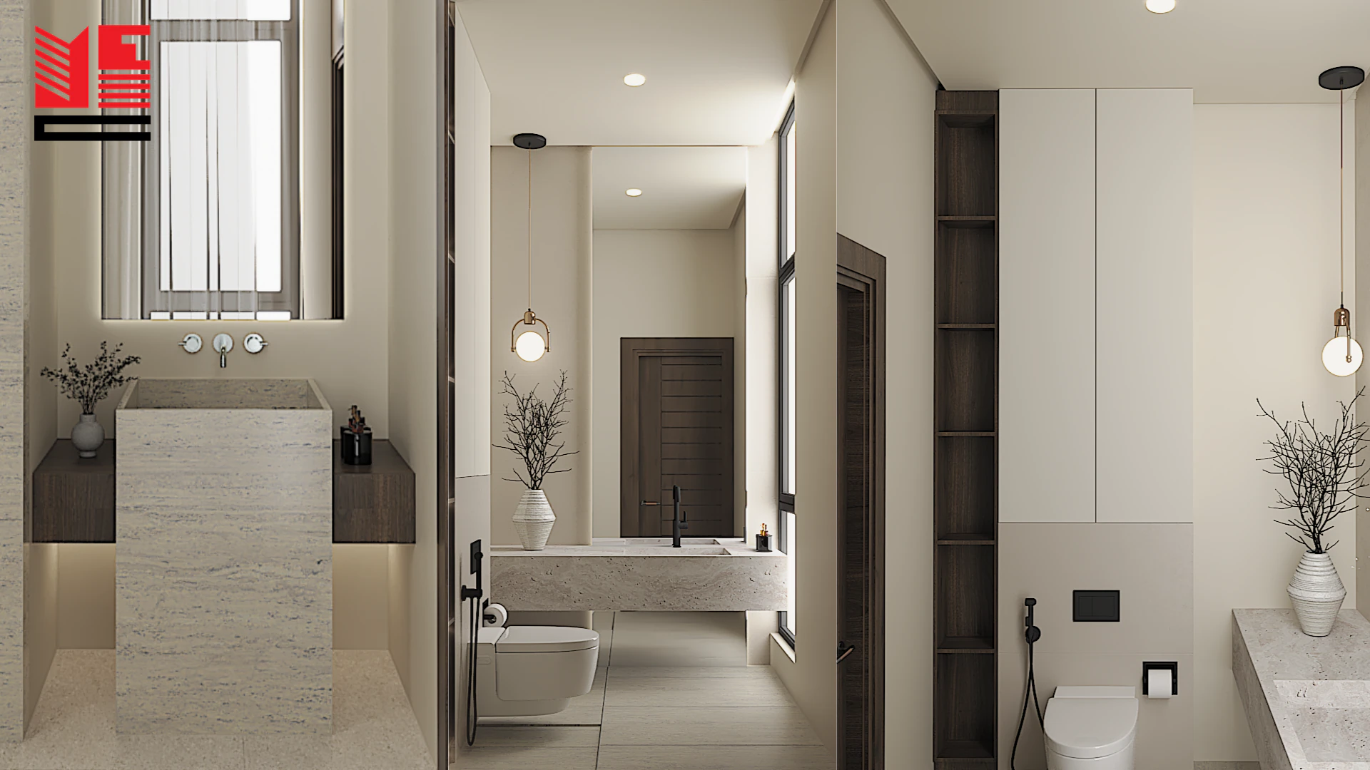 تصميم داخلي سكني بألوان محايدة دافئة — منظر ٣٢