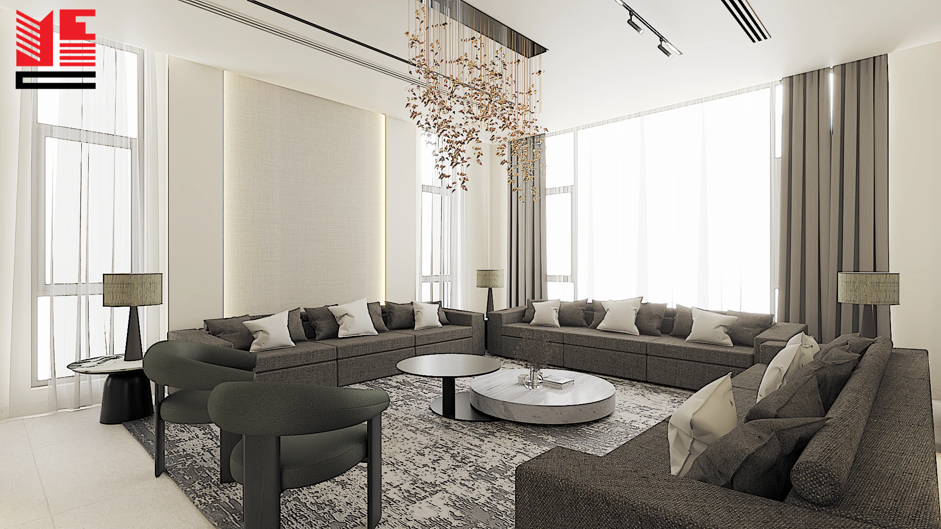 تصميم داخلي سكني بألوان محايدة دافئة — منظر ٢٨