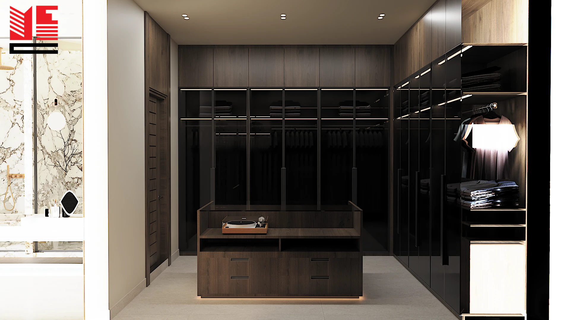 تصميم داخلي سكني بألوان محايدة دافئة — منظر ١٦