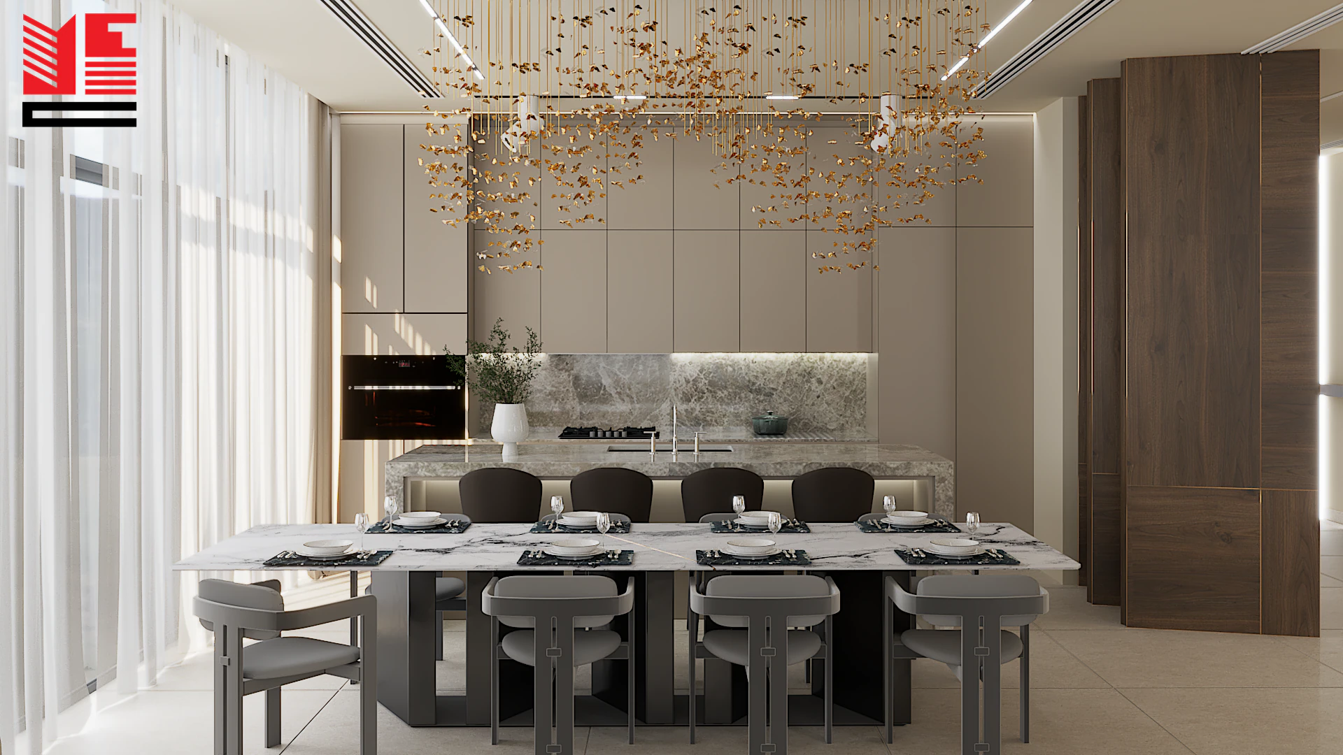 تصميم داخلي سكني بألوان محايدة دافئة — منظر ٣٩