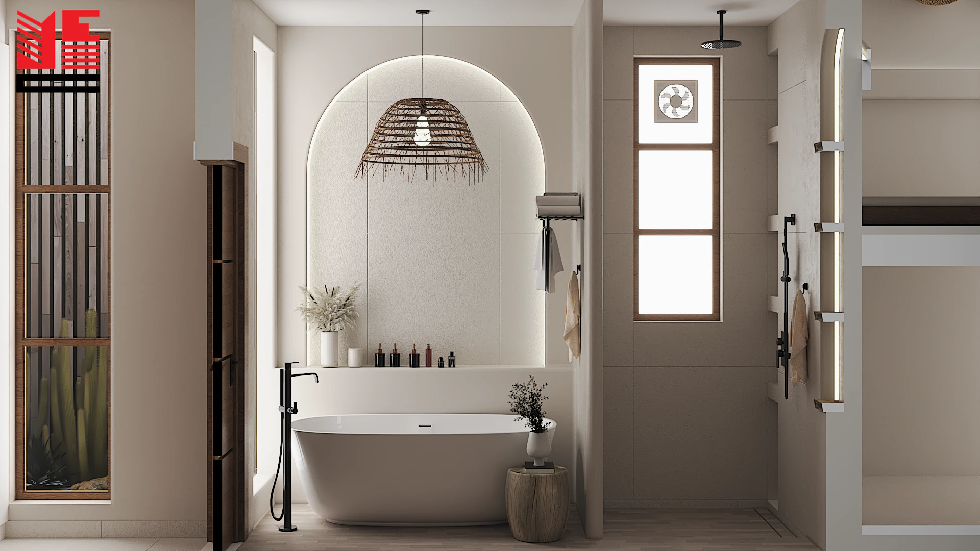 Residence Interiors with Soft Arches — project view 2
