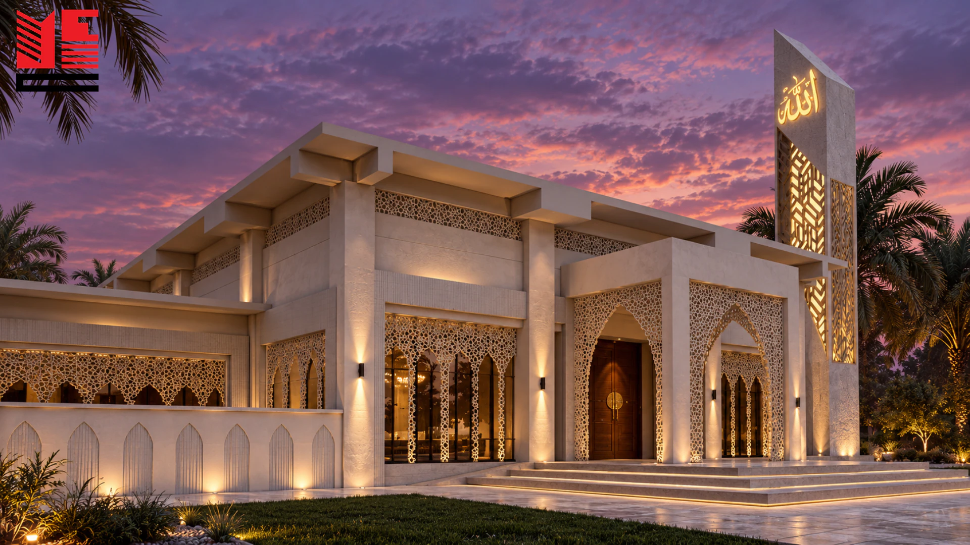 عمارة مسجد وتصميمه الداخلي — منظر ٩