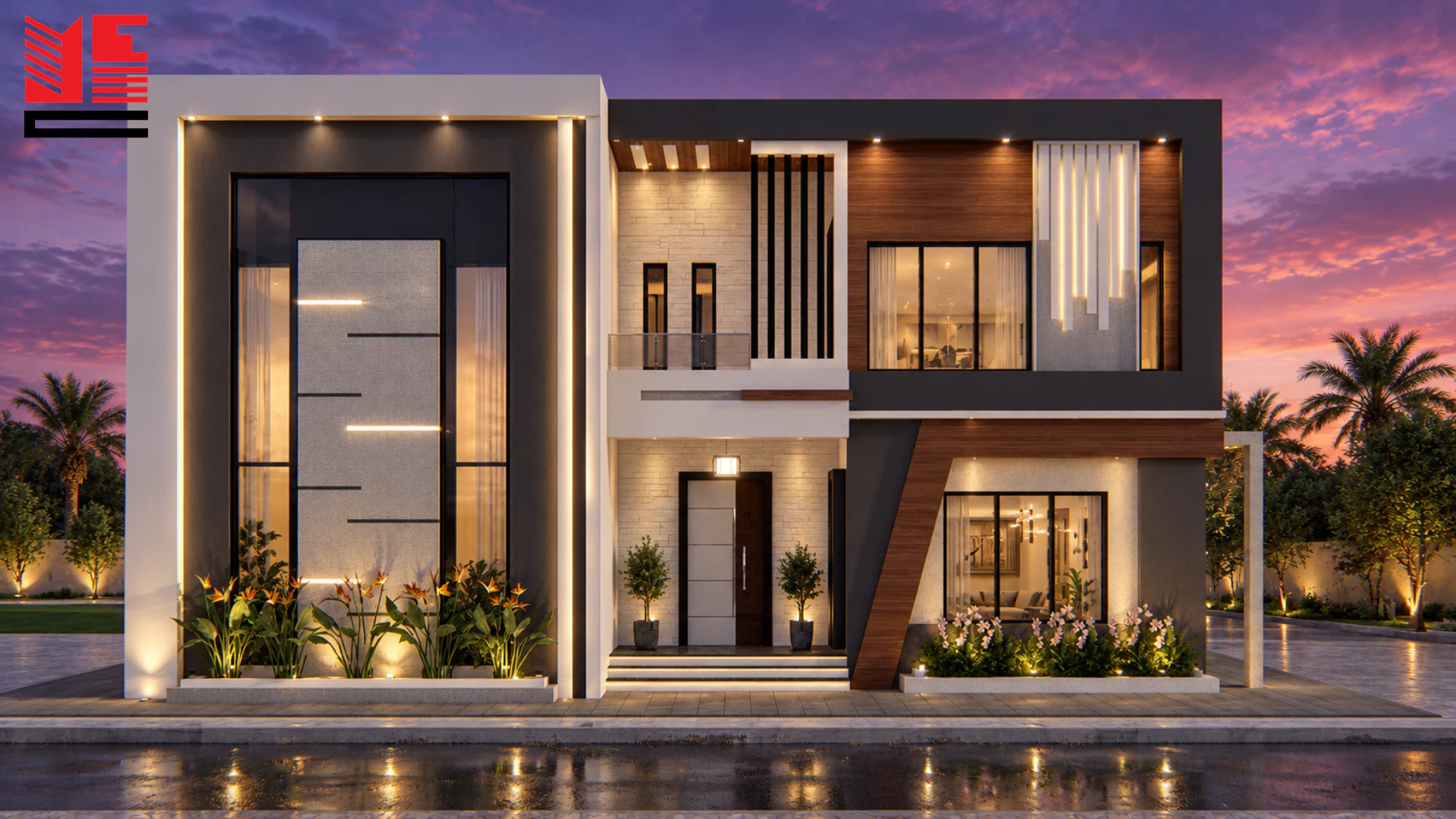 Modern Villa with Recessed Balconies — project view 2